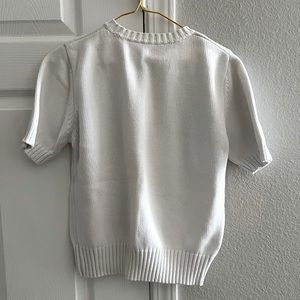 Sweater white shirt sleeve 100% cotton